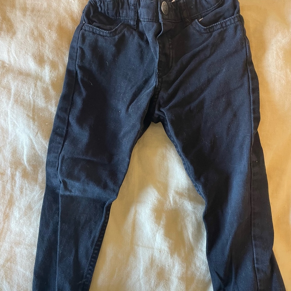 H&M Relaxed Tapered Leg Pants - Black